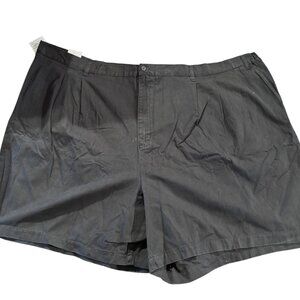 Harbor Bay men's black chino shorts stretch waist sz 10XL waist 58 NWT